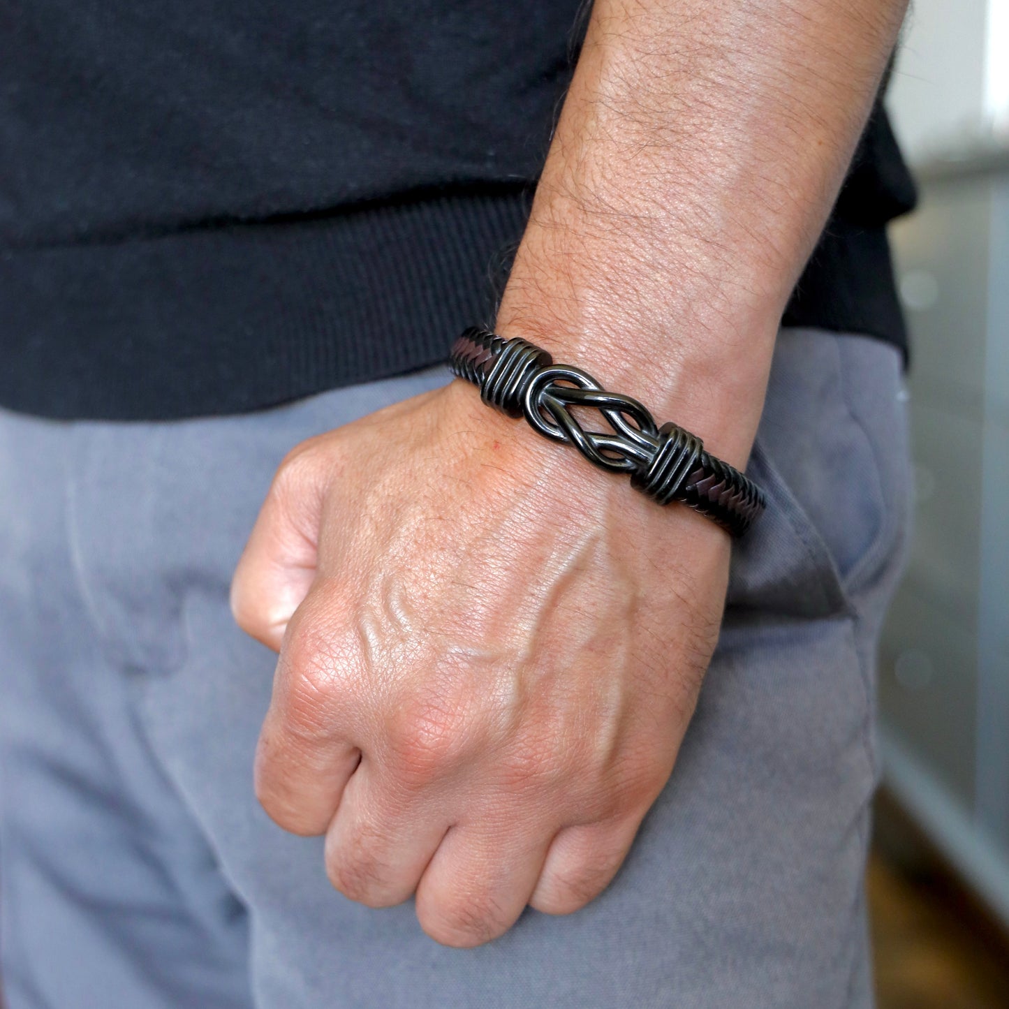 “Forever Bound” Son’s Bracelet w/ Engraved Name